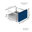 Ver imagem 5 de Gaveteiro Arquivo de Aço 4 Gavetas OF04RPTCM Azul/Cinza/Del Rey