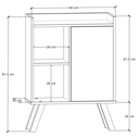 Ver imagem 5 de Aparador Cantinho do Café Buffet Sala Preto Retrô Pé Madeira