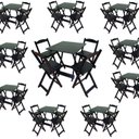 Ver imagem 2 de Kit 10 Conjuntos 70x70 10 Mesas e 40 Cadeiras Preto
