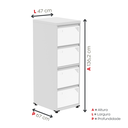 Ver imagem 4 de Gaveteiro Arquivo de Aço 4 Gavetas OF04RPTCM