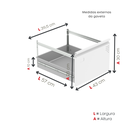 Ver imagem 5 de Gaveteiro Arquivo de Aço 4 Gavetas OF04RPTCM Branco/Cinza