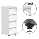 Ver mais imagens de Gaveteiro Arquivo de Aço 4 Gavetas OF04RPTCM