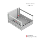 Ver imagem 6 de Gaveteiro Arquivo de Aço 4 Gavetas OF04RPTCM Branco/Cinza