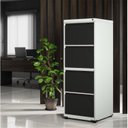 Ver imagem 1 de Gaveteiro Arquivo em Aço 4 Gavetas Suporta 55kg Cada