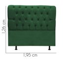 Ver imagem 3 de Cabeceira Estofada Cama Box King 195cm París Corino Verde- Mabe Magazine