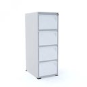 Ver imagem 2 de Gaveteiro Arquivo em Aço 4 Gavetas Suporta 55kg Cada