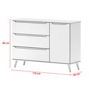 Ver imagem 5 de Cômoda Fraldário Melinda 3 Gavetas + Berço Mini Cama Ana 3 em 1 Branco + Colchão Prorelax