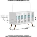 Ver imagem 4 de Cômoda Fraldário Melinda 3 Gavetas + Berço Mini Cama Ana 3 em 1 Branco + Colchão Prorelax