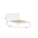 Ver imagem 3 de Cama de Casal 112cm x 210cm em Madeira Maciça Modena Branco
