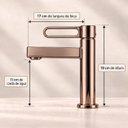 Ver mais imagens de Torneira Daytona Rose Gold Baixa Aço Inox 304 Luxo Goldenx