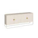 Ver imagem 1 de Balcão Buffet 180cm 4 Portas Orgânico Pé Metal Luna Off White 28075