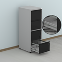 Ver mais imagens de Gaveteiro Arquivo de Aço 4 Gavetas OF04RPTCM