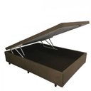 Ver imagem 1 de Cama Box Baú Casal Suede Marrom 138x188