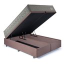 Ver imagem 5 de Base Box Baú King 193x203 Suede com Colchão New 4 Estações Molas Ensacadas