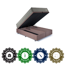 Ver imagem 7 de Base Box Baú King 193x203 Suede com Colchão New 4 Estações Molas Ensacadas