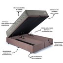 Ver imagem 6 de Base Box Baú King 193x203 Suede com Colchão New 4 Estações Molas Ensacadas