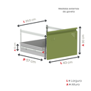 Ver imagem 5 de Gaveteiro Arquivo de Aço 4 Gavetas