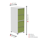 Ver imagem 4 de Gaveteiro Arquivo de Aço 4 Gavetas