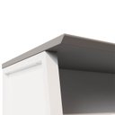 Ver imagem 7 de Escrivaninha Escritório com 120cm Industrial Tampo Chanfrado e Pés Metal Executive Cinza Sagrado e Branco
