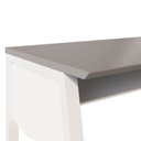 Ver imagem 6 de Escrivaninha Escritório com 120cm Industrial Tampo Chanfrado e Pés Metal Executive Cinza Sagrado e Branco