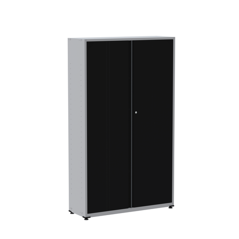Armário de Aço 2 Portas 4 Prateleiras com Chave AP403SL Preto