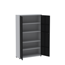Ver imagem 4 de Armário de Aço 2 Portas 4 Prateleiras com Chave AP403SL Preto