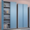 Ver imagem 4 de Armário de Aço 2 Portas 3 Prateleiras com Chave AP408SL