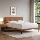 Ver imagem 1 de Cama Japonesa Tóquio Queen com Cabeceira Almofadada Linho Telha