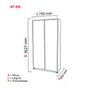 Ver imagem 3 de Armário de Aço 2 Portas 3 Prateleiras com Chave AP408SL