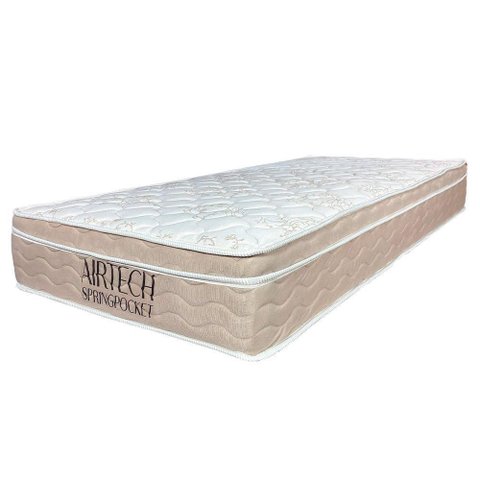 Colchão Airtech Molas Ensacadas Solteiro Ortobom 88x188x25