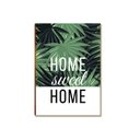 Ver imagem 1 de Placa MDF Home Sweet Home Folhagem Verde Parede Moderna A4