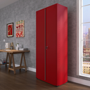 Ver imagem 2 de Armário de Aço 2 Portas 4 Prateleiras com Chave AP409SL