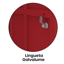 Armário 2 Portas Aço 4 Prateleiras AP409SL  - 11