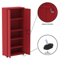 Ver mais imagens de Armário de Aço 2 Portas 4 Prateleiras com Chave AP409SL