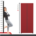 Ver imagem 6 de Armário de Aço 2 Portas 4 Prateleiras com Chave AP409SL