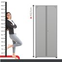 Ver imagem 6 de Armário para Escritório 2 Portas com Chave Aço 4 Prateleiras Cinza