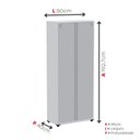 Ver imagem 5 de Armário para Escritório 2 Portas com Chave Aço 4 Prateleiras