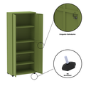 Ver mais imagens de Armário de Aço 2 Portas 4 Prateleiras com Chave AP409SL