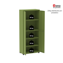 Ver imagem 7 de Armário de Aço 2 Portas 4 Prateleiras com Chave AP409SL Verde/Miró