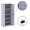 Ver mais imagens de Armário para Escritório 2 Portas com Chave Aço 4 Prateleiras Roxo