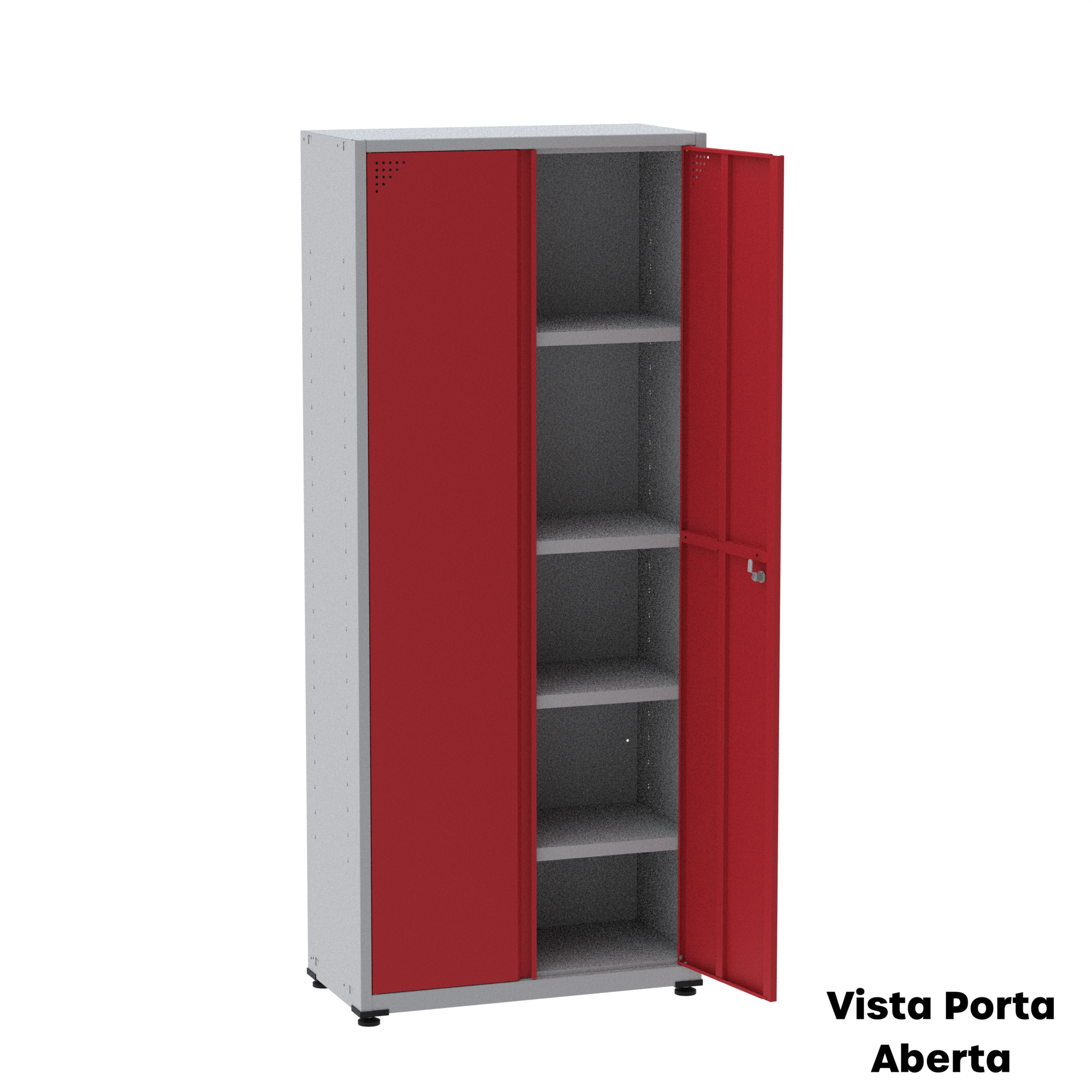 Armário 2 Portas Aço 4 Prateleiras AP409SL  - 19