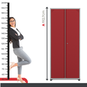 Ver imagem 6 de Armário de Aço 2 Portas 4 Prateleiras com Chave AP409SL Cinza