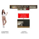 Ver imagem 6 de Armário de Cozinha Compacta 280cm Rustic/Preto Agata Madesa 01