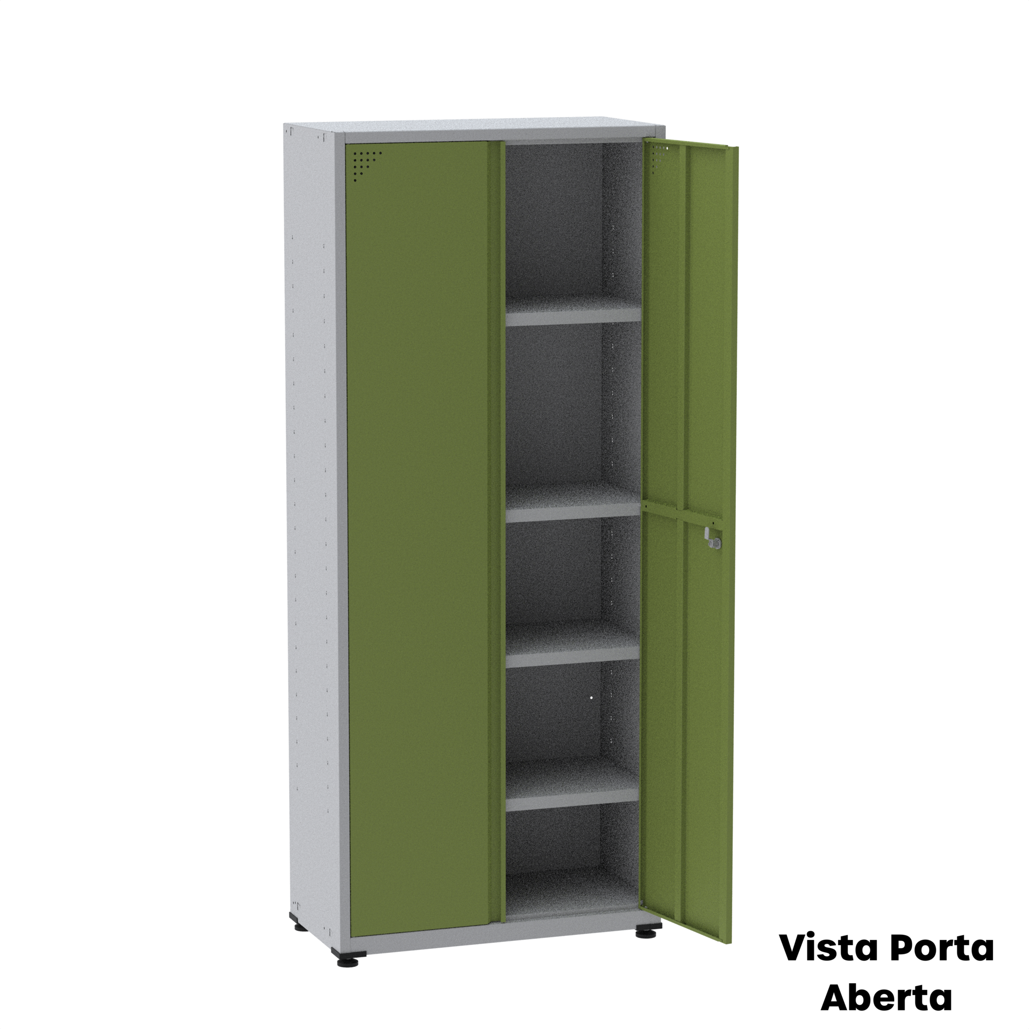 Armário 2 Portas Aço 4 Prateleiras AP409SL  - 19