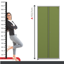 Ver imagem 6 de Armário de Aço 2 Portas 4 Prateleiras com Chave AP409SL Cinza