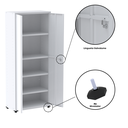 Ver mais imagens de Armário de Aço 2 Portas 4 Prateleiras com Chave AP409SL