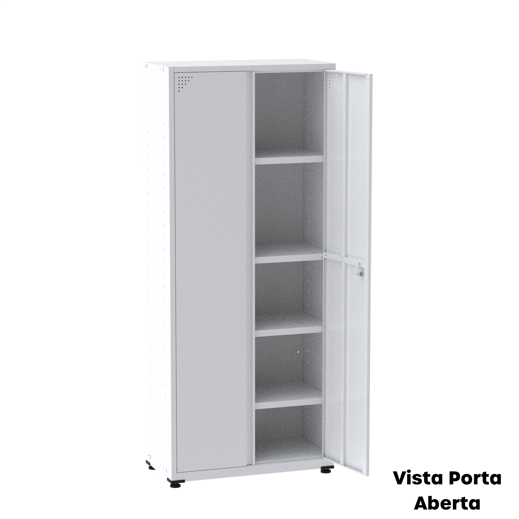 Armário 2 Portas Aço 4 Prateleiras AP409SL  - 19