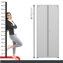 Ver imagem 6 de Armário de Aço 2 Portas 4 Prateleiras com Chave AP409SL Branco