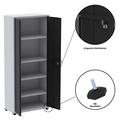 Ver mais imagens de Armário de Aço 2 Portas 4 Prateleiras com Chave AP409SL