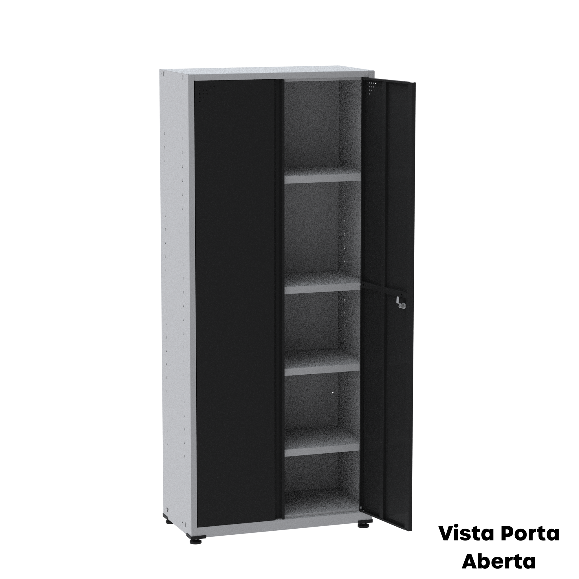 Armário 2 Portas Aço 4 Prateleiras AP409SL  - 19